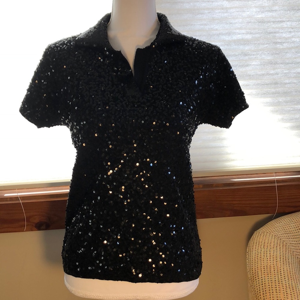 Black sequin shirt